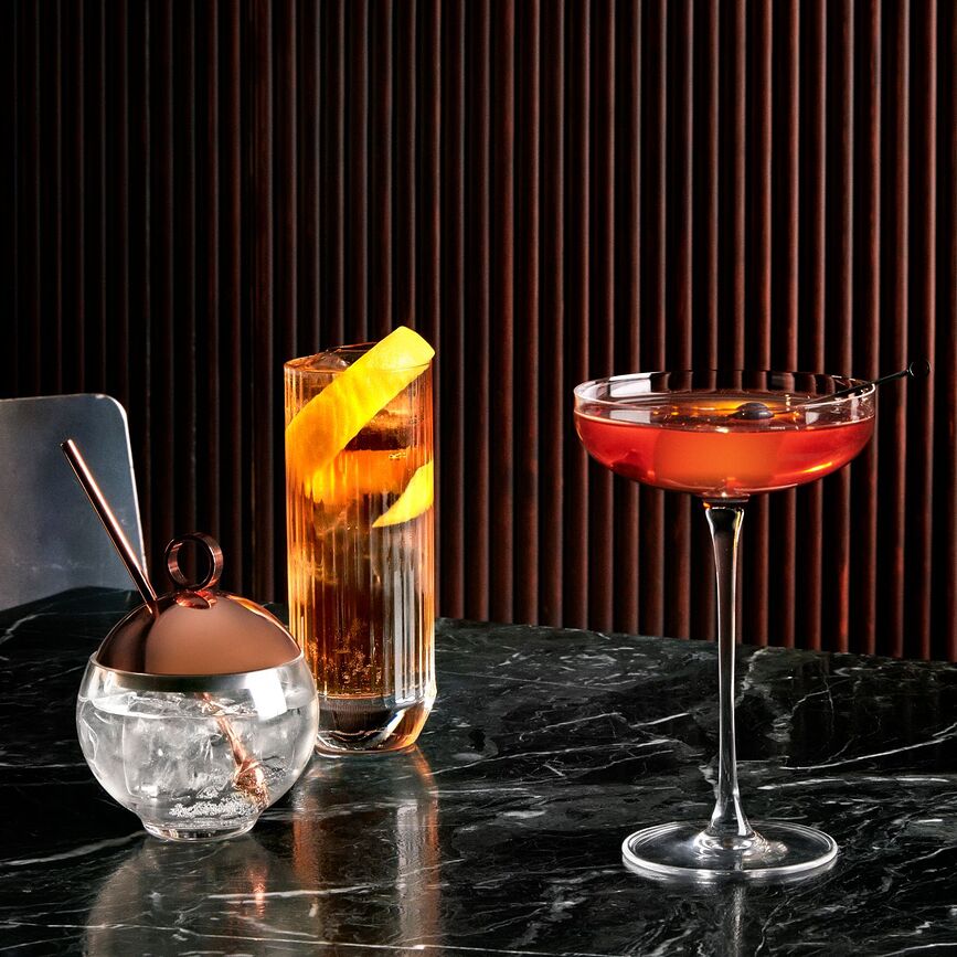 Hepburn Alchemy Verre à cocktail avec paille et couvercle