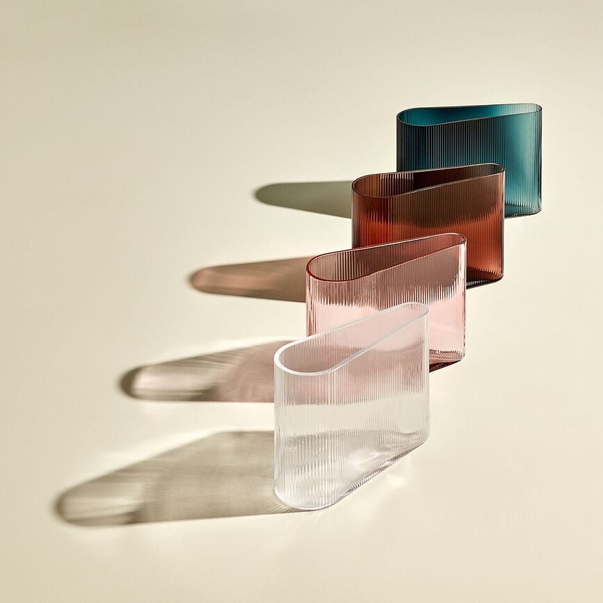 Jarrón Mist, 21 cm, transparente