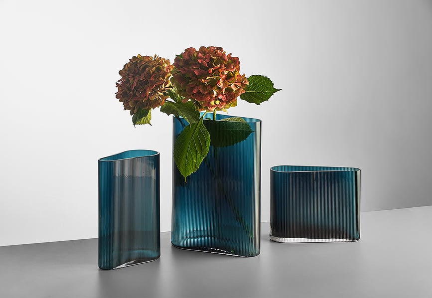 Jarrón Mist, 29 cm, marino