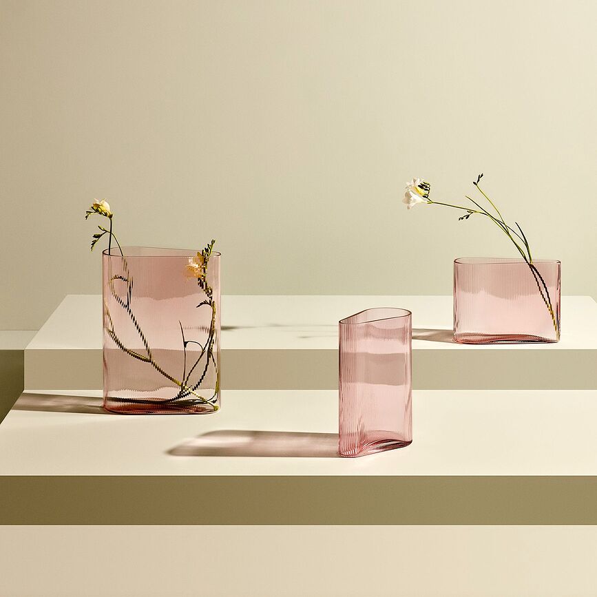 Jarrón Mist, 38 cm, rosa