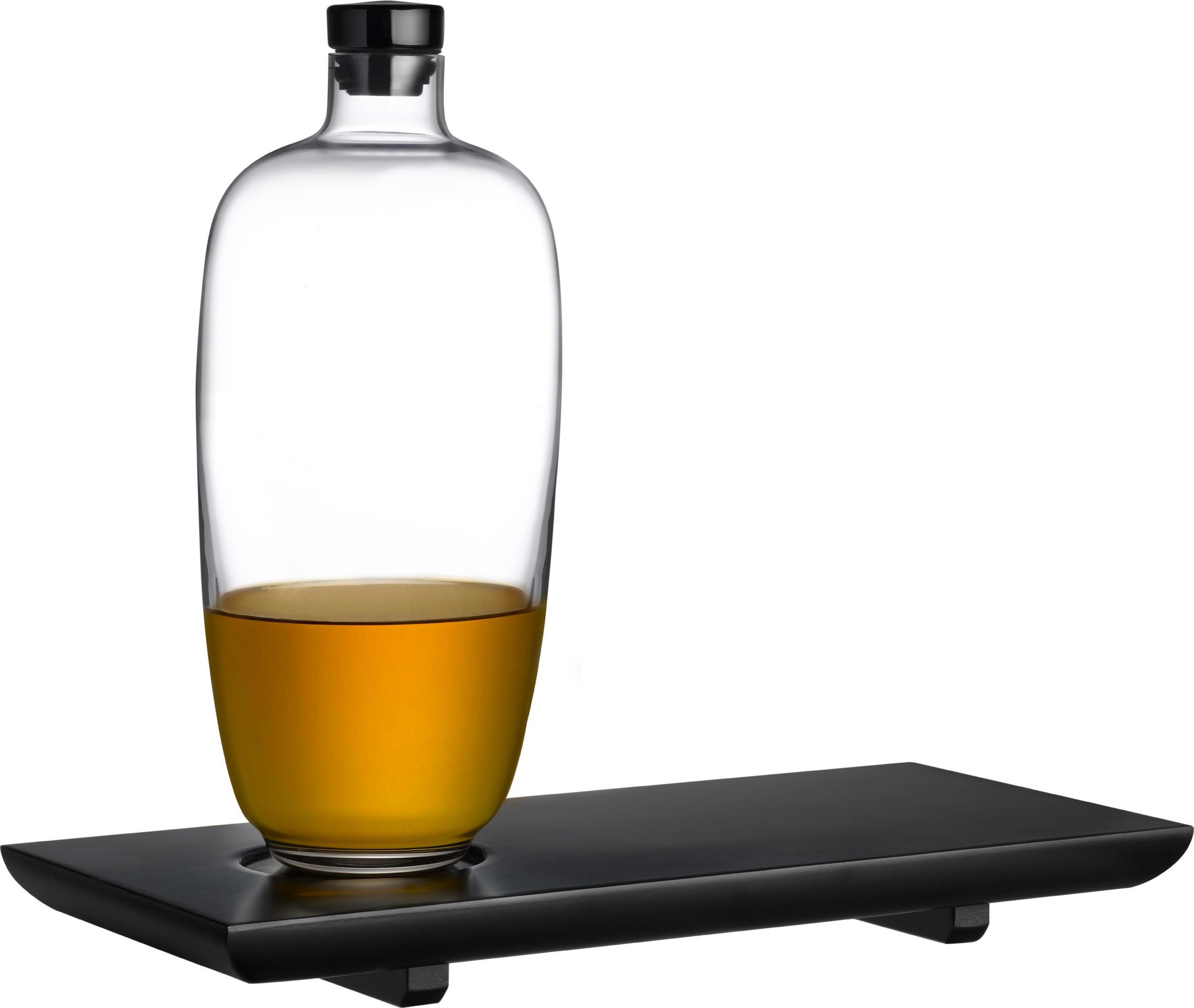 Karafka do whisky Malt 1,05 l z drewnianą tacą 2 el.
