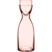 Karafka na wodę Mr. & Mrs. 700 ml różowa ze szklanką 2 el.