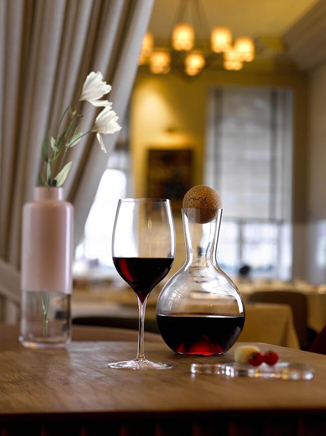 Καράφα Vintage για κρασί, 750 ml, με 2 ποτήρια, Σετ 3 τεμαχίων