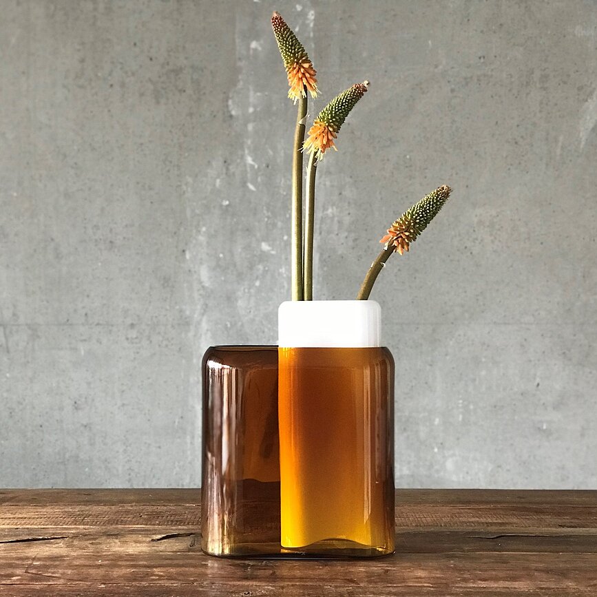 Layers Vase S, ambré
