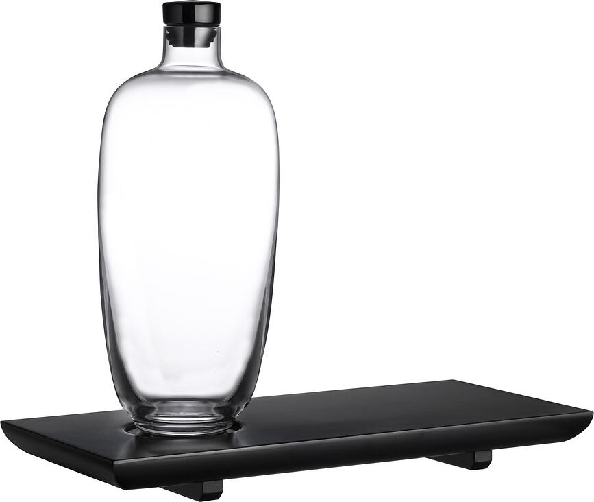 Malt Carafe à whisky 1,1 L, avec plateau en bois, Set 2 pièces