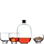 Malt Karaffe für Whisky mit 2 Gläsern und Schüssel 4 El.