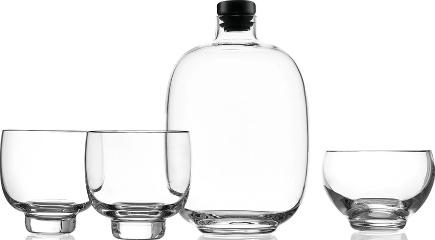 Malt Set Dégustation Whisky, Carafe, 2 Verres et Bol, Set 4 pièces