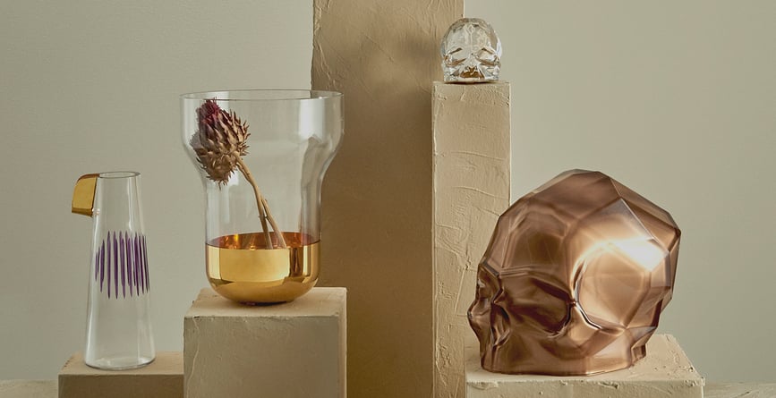 Memento Mori Figura lubanja L bakrena