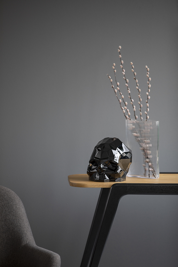 Memento Mori Figurine Décorative crâne, taille L, cuivrée