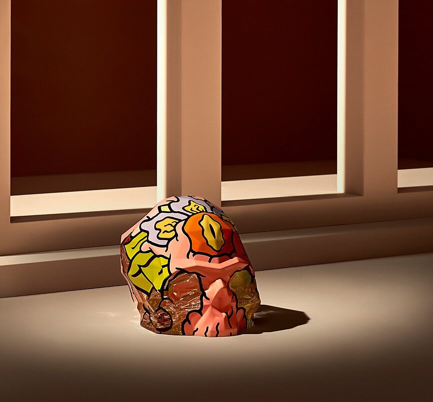 Memento Mori Rock & Pop by Cins3000 Figurica dekorativna lubanja S