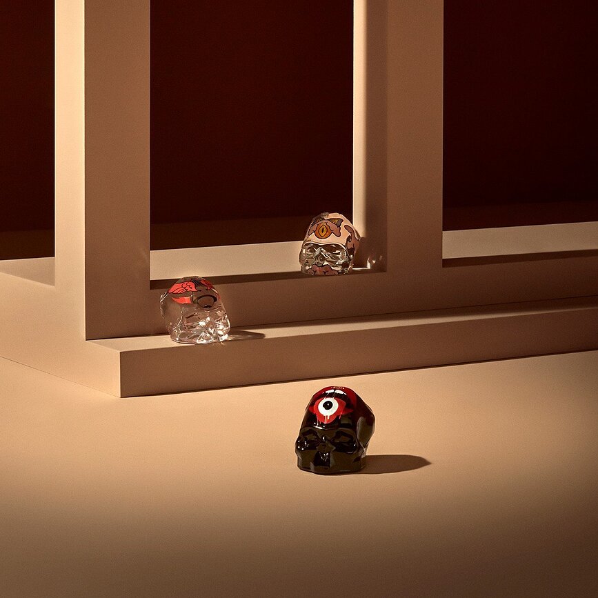 Memento Mori Rock & Pop by Cins3000 Figurica lobanja, dekorativna, velikost S