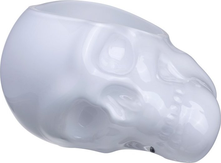 Memento Mori Schale 13 cm Schädel weiß