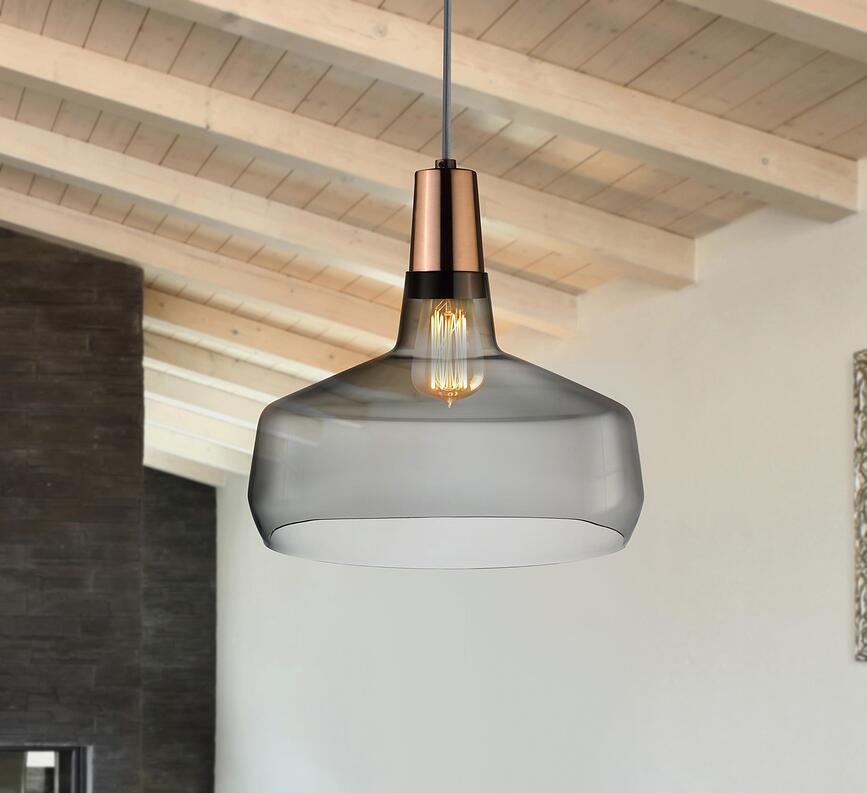 Mono Κρεμαστό Φωτιστικό ευρύ, φιμέ