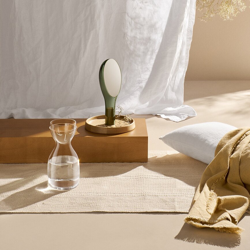 Mr. & Mrs. Carafe à Eau et Verre 850 ml, transparente, Set 2 pièces