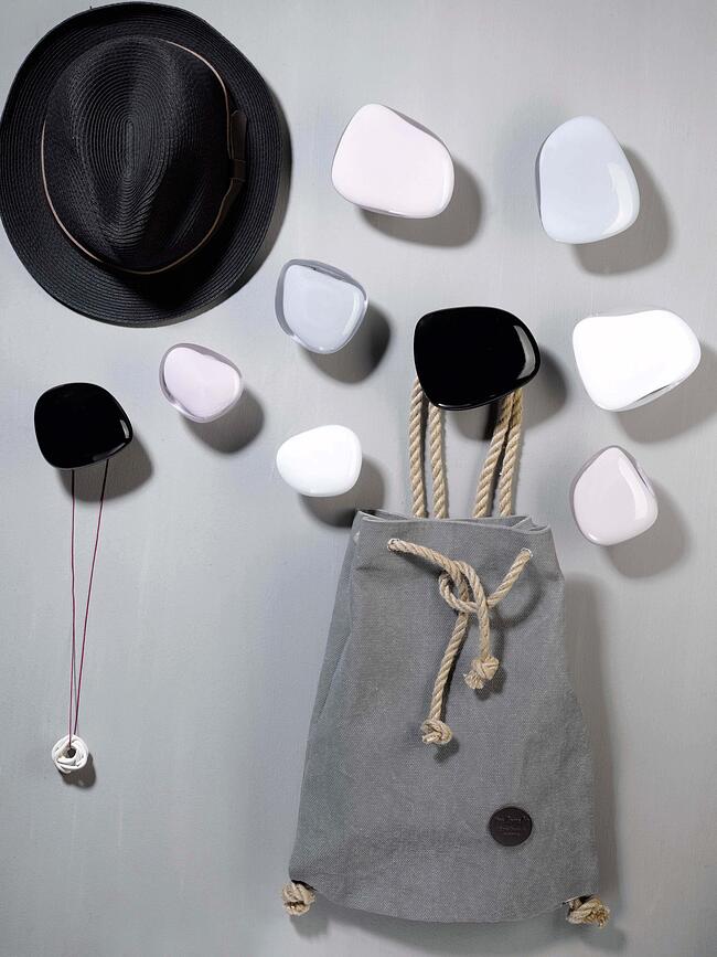 Pebbles Crochet Mural S, blanc