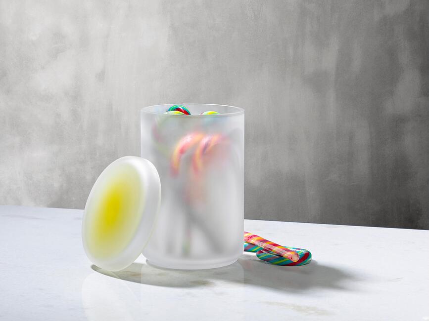 Pigmento Posoda za shranjevanje, visoka, rumena