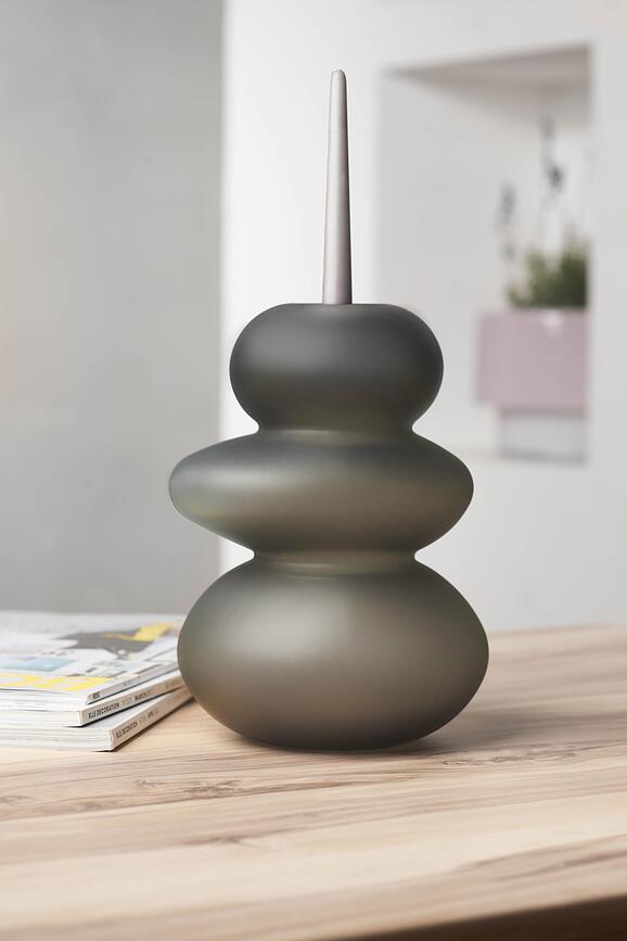 Candelabro para vela clásica Cairn S, ahumado