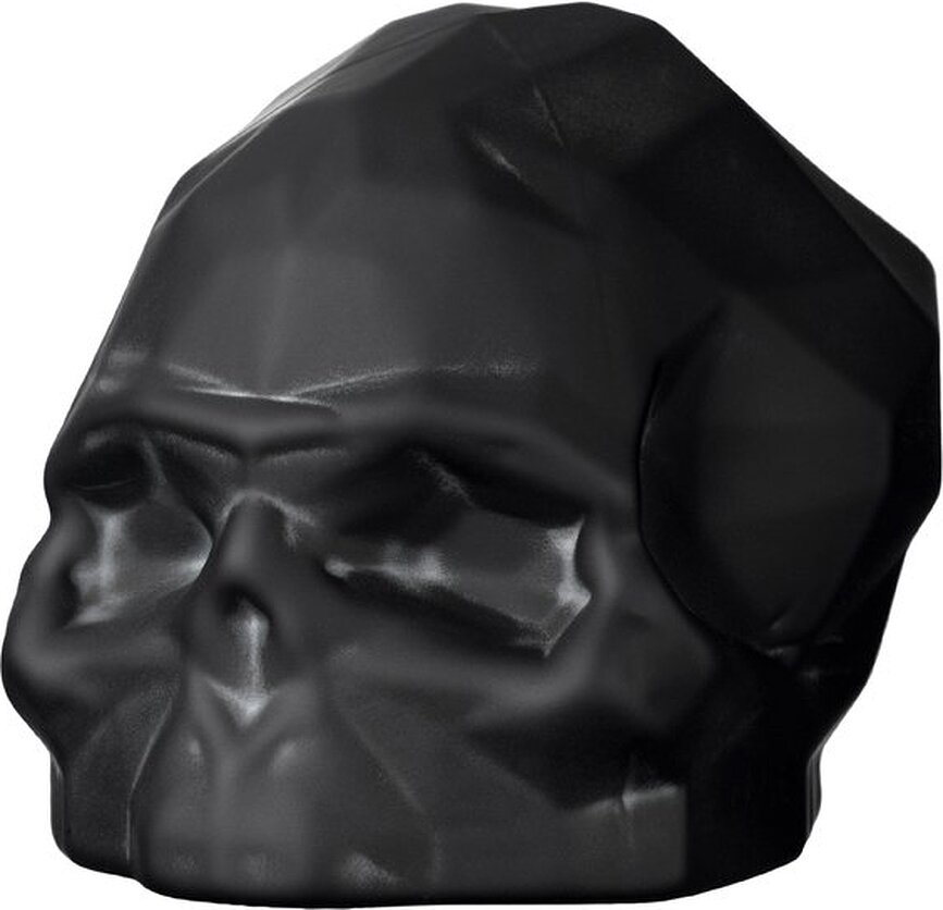 Statuine decorativa Memento Mori teschio S nera opaca