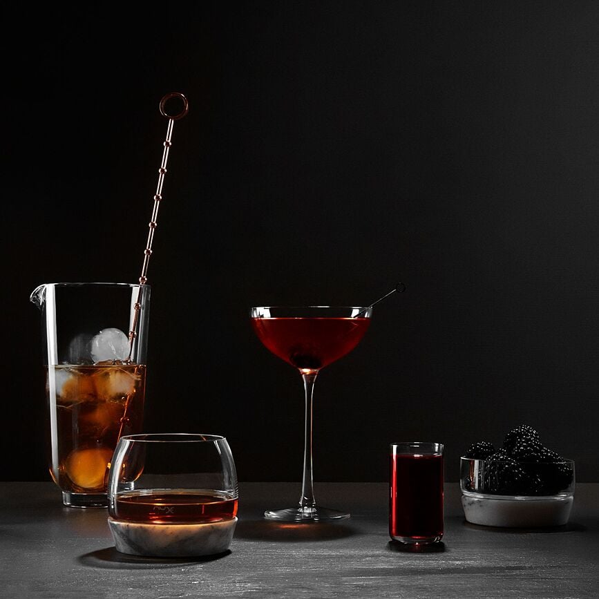 Vaso Mezclador Hepburn, con cuchara de bar, Set de 2 piezas