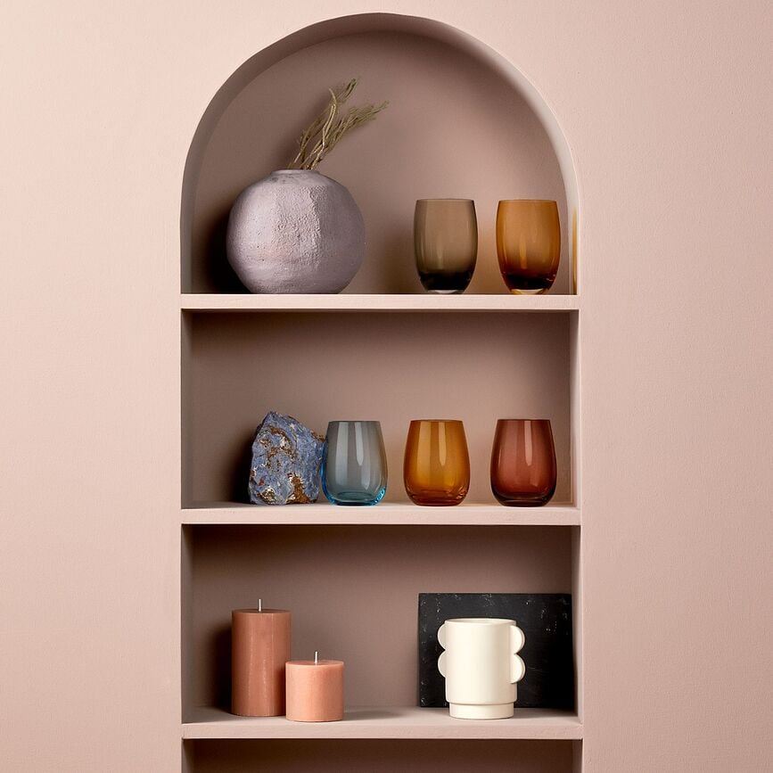 Vasos Colored U, 440 ml, caramelo, 4 unidades