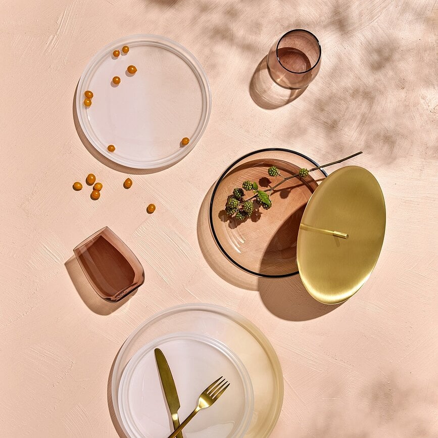 Vasos Colored U, 440 ml, caramelo, 4 unidades