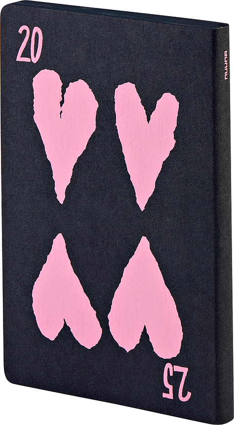 Agenda 2025 Ace of Hearts M, 176 páginas, de puntos, 120 g/m²