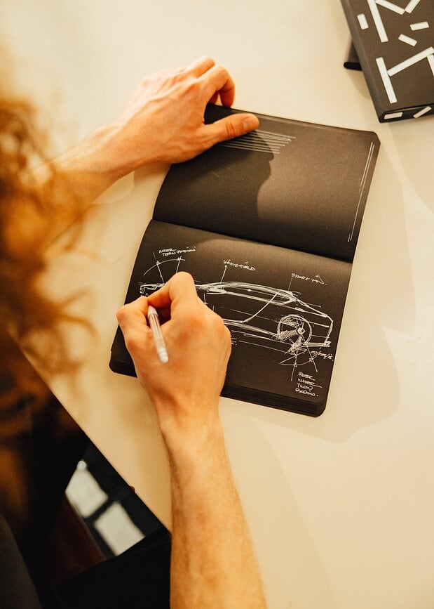 Libreta lisa Not White L, 144 páginas, 120 g/m², azul