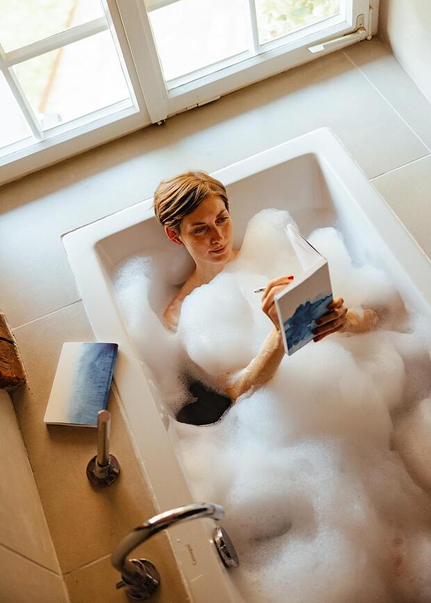 Flow Blue Lake Σημειωματάριο με τελείες, μέγεθος Μ, 176 σελίδες, 120 g/m²