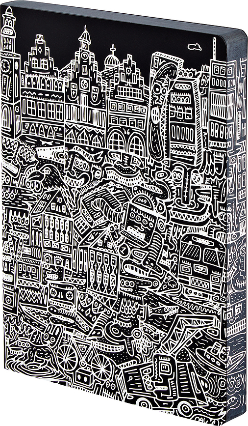 Graphic Cities L Notes s pikami, 256 strani, 120 g/m²