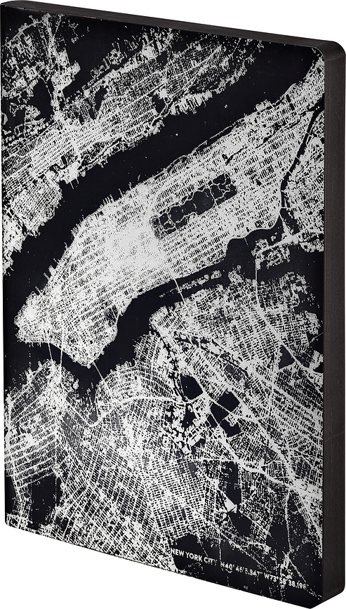 Nightflight Light NYC Notizbuch L 176 Seiten gepunktet 120 g/m²