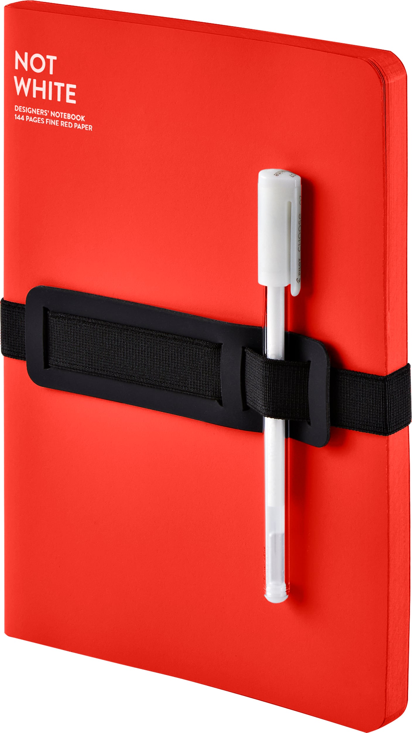 Not White Blanko Notizbuch L 144 Seiten rot 120 g/m²