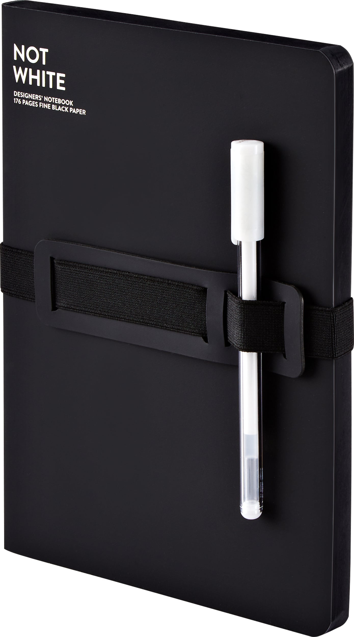 Not White Blanko Notizbuch L 144 Seiten schwarz 120 g/m²
