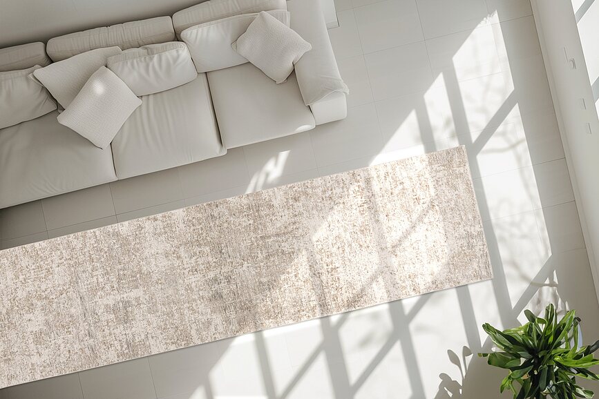 Alfombra de Pasillo Bella 239, 80 x 300 cm, crema