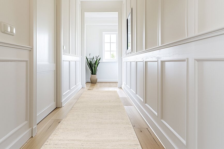 Alfombra de Pasillo Parma 513, 80 x 300 cm, crema