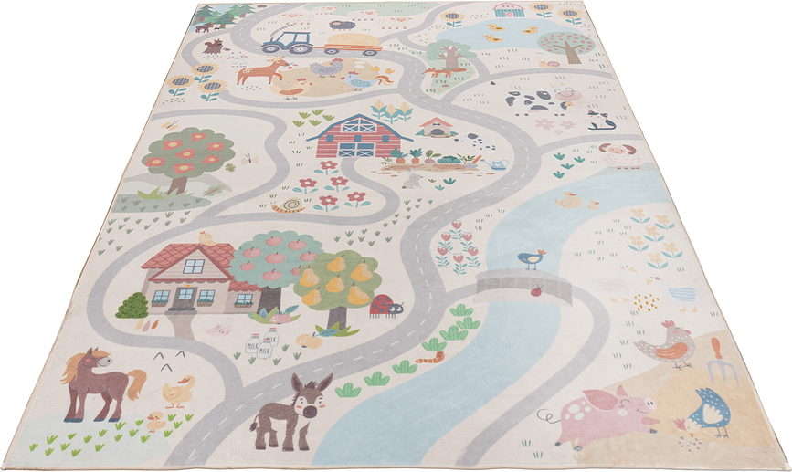 Alfombra infantil Magic Kids 108 Farmhouse, 115 x 160 cm