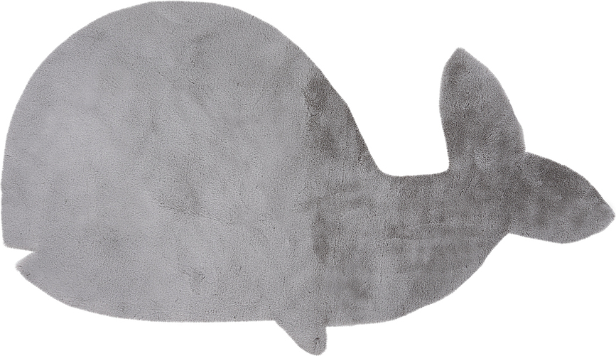 Alfombra Luna, diseño de ballena, plateada