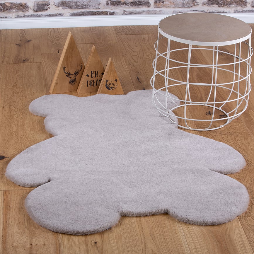 Alfombra Luna, diseño de tortuga, gris