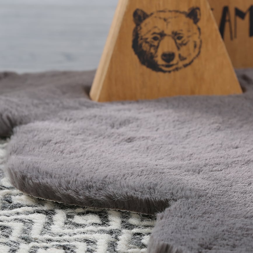 Alfombra Luna, diseño de tortuga, gris