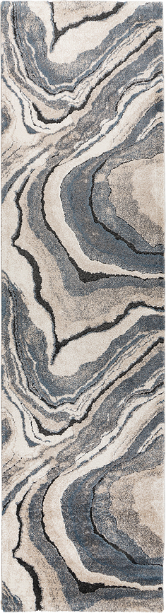 Bologna 461 Tapis de Couloir 80 x 300 cm, bleu