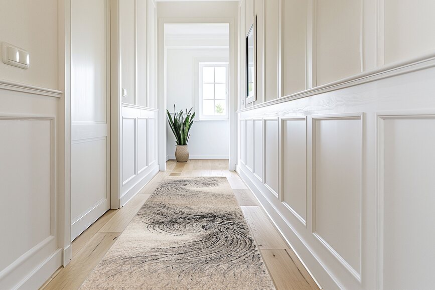 Bologna 462 Tapis de Couloir 80 x 300 cm, bleu