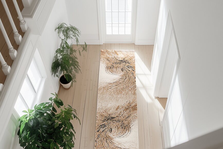 Bologna 462 Tapis de Couloir 80 x 300 cm, bleu