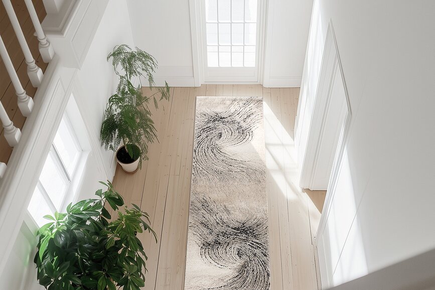 Bologna 462 Tapis de Couloir 80 x 300 cm, bleu