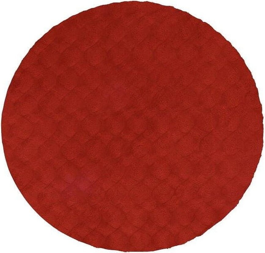 Dywan Diamond Cut okrągły 120 cm czerwony
