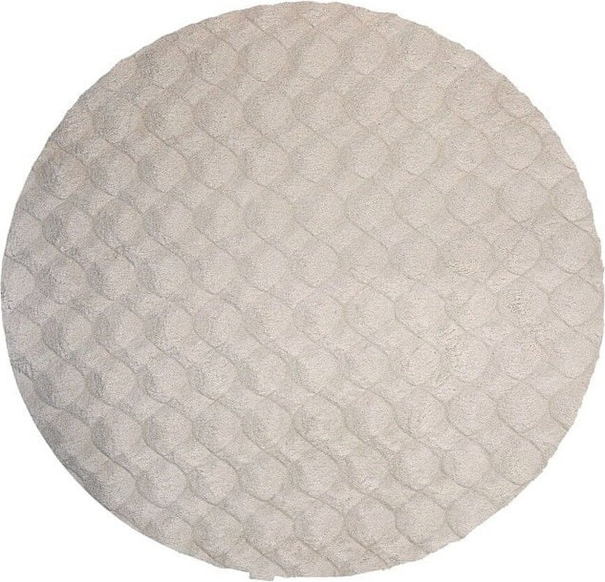 Dywan Diamond Cut okrągły 120 cm kremowy