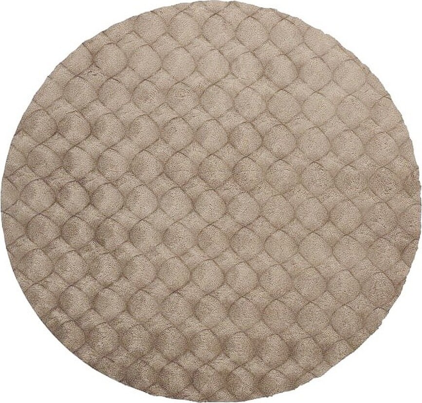 Dywan Diamond Cut okrągły 120 cm taupe