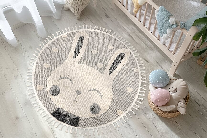 Fano Rabbit Heart Okrogla preproga, 133 cm