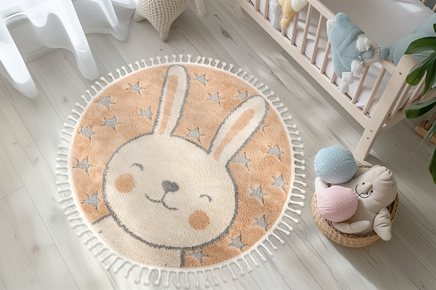 Fano Rabbit Heart Okrogla preproga, 133 cm