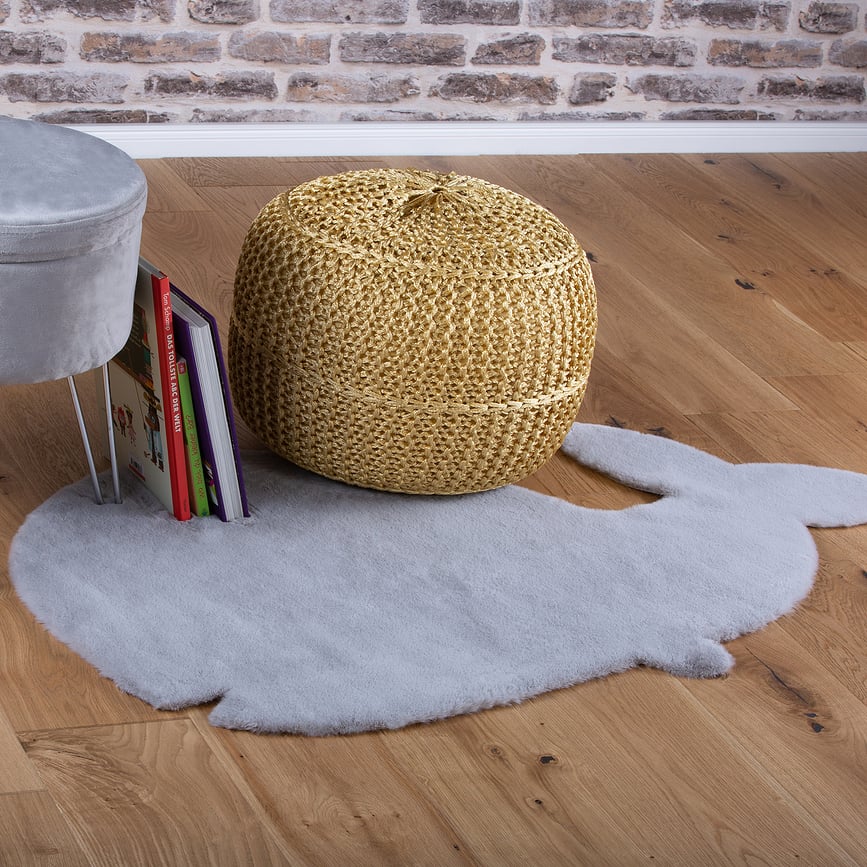 Luna Tapis, motif étoile, argenté