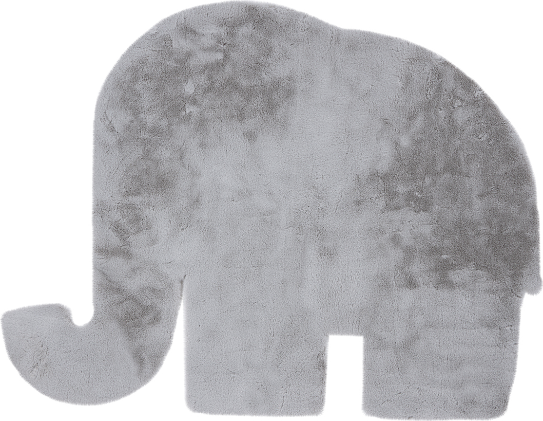 Luna Teppich kleiner Elefant silberfarben