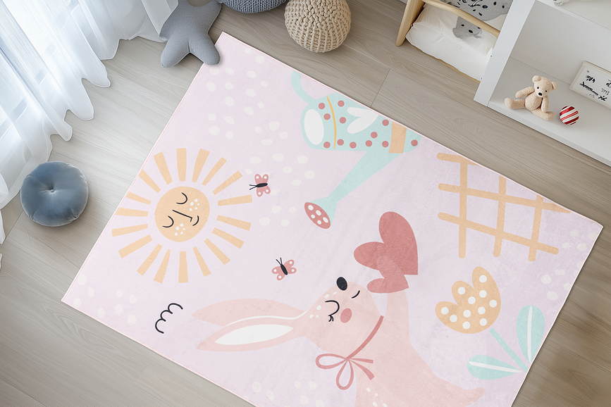 Magic Kids 106 Tapis pour enfant, motif Loving Rabbit, 160 x 230 cm